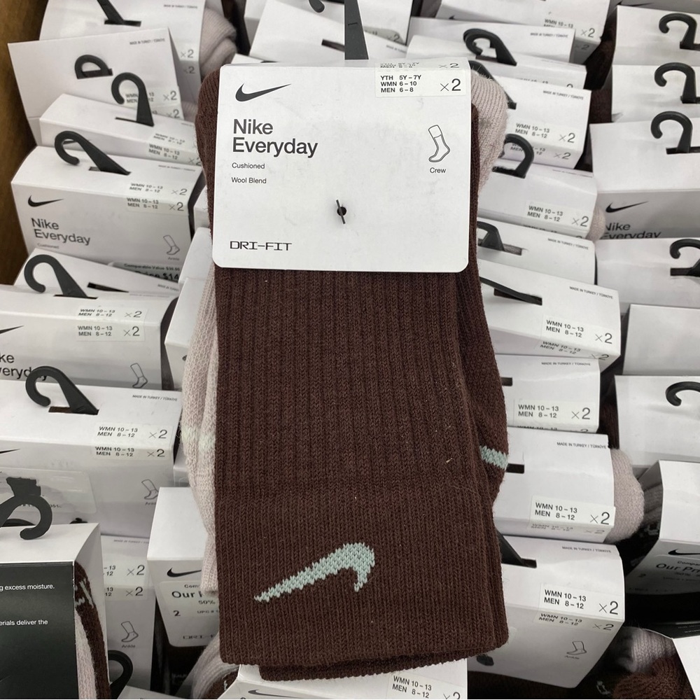 Nike Everyday Cushioned Wool Blend 2 Pack Socks